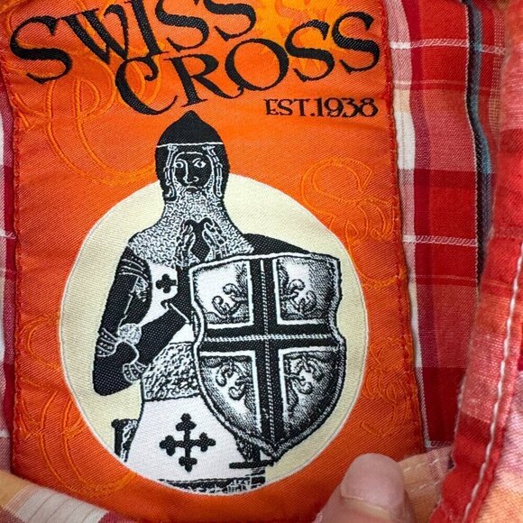 Swiss Cross Short Sleeve Button Shirt With Rolling Stones Patch Men's Size XL - Picture 6 of 8